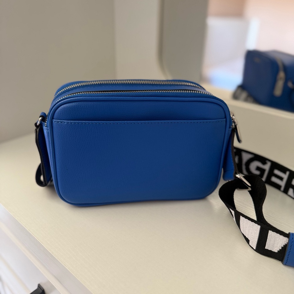 Karl Lagerfeld Paris Maybelle Crossbody - Cobalt Blue - Logo Strap - Picture 2 of 12